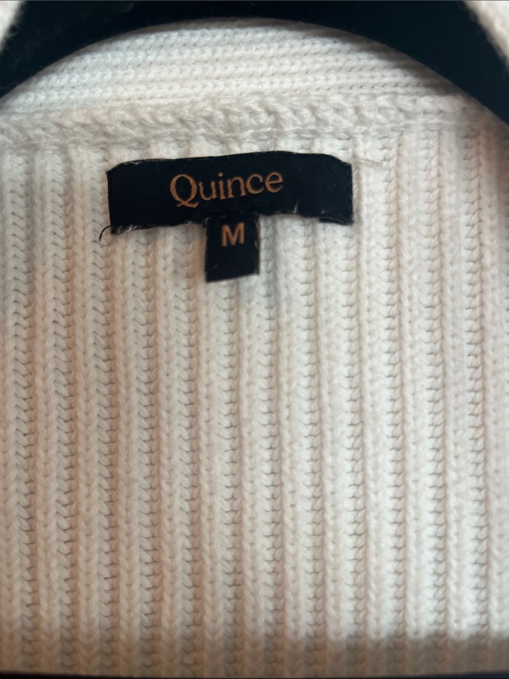 Quince Cream Open-Front Ribbed Cardigan - Picture 2 of 4